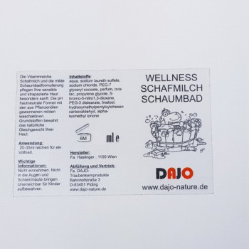 DAJO Wellness SCHAFMILCH Schaumbad 495 ml